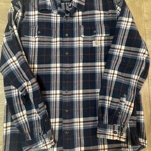 Carhartt Heavyweight Loose Fit Mens Plaid Flannel Shirt